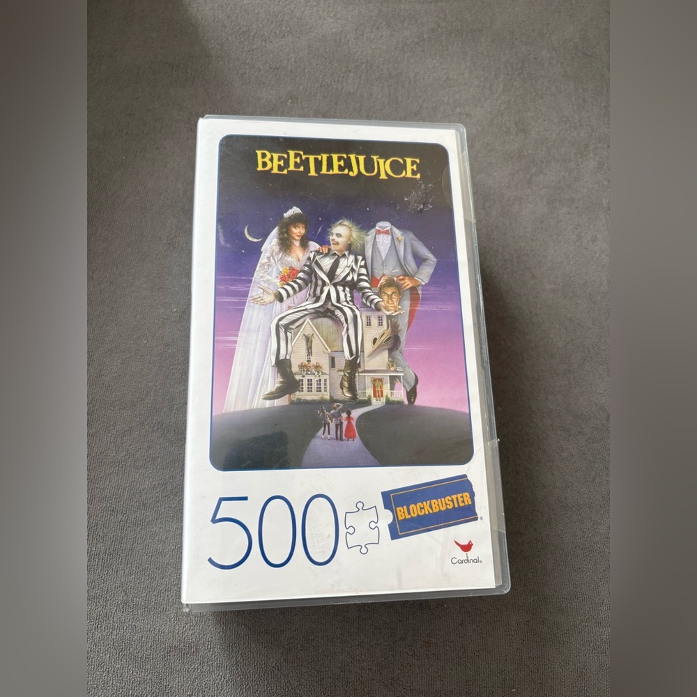 BLOCKBUSTER BEETLEJUICE PUZZLE (500 PIECES) 18IN-24IN NEW/SEALED